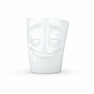 Biely spokojný porcelánový hrnček s uškom 58products