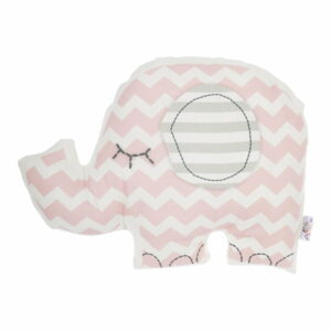 Ružový detský vankúšik s prímesou bavlny Apolena Pillow Toy Elephant