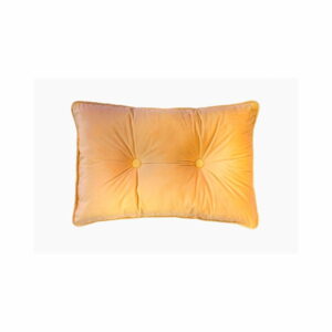 Tmavožltý vankúš Tiseco Home Studio Velvet Button