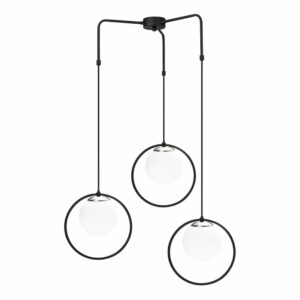 Čierne kovové závesné svietidlo Opviq lights Nazarios Opviq lights