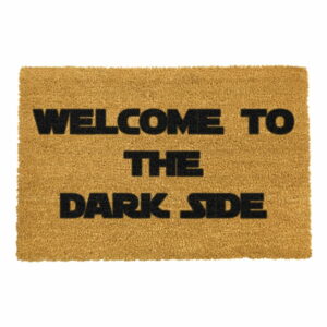 Rohožka z prírodného kokosového vlákna Artsy Doormats Welcome to the Darkside
