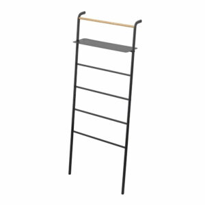 Čierny vešiak s poličkou YAMAZAKI Tower Ladder YAMAZAKI