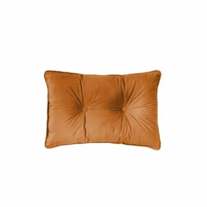 Oranžový vankúš Tiseco Home Studio Velvet Button