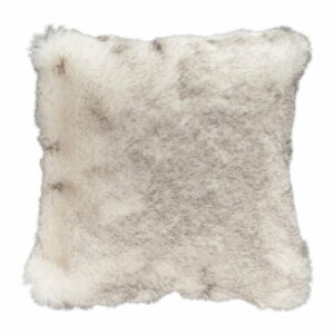 Sivohnedý vankúš z umelej kožušiny Mint Rugs