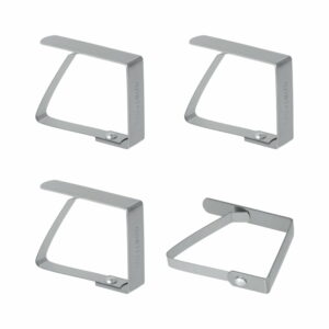 Sada 4 držiakov na vreckovky z antikoro oceli Metaltex Napkin Metaltex
