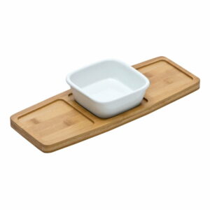 Servírovacia doštička s miskou Premier Housewares Bamboo Snack Premier Housewares