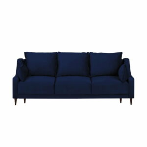 Modrá trojmiestna rozkladacia pohovka s úložným priestorom Mazzini Sofas Freesia Mazzini Sofas