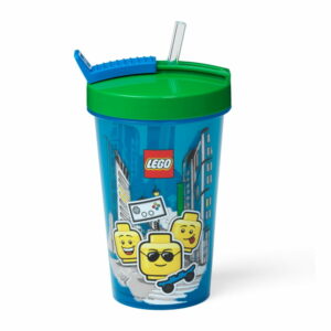 Modrý téglik so zeleným vekom a slamkou LEGO® Iconic