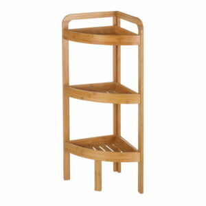 Trojposchodový bambusový rohový stojan Unimasa Bamboo Unimasa