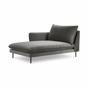 Tmavosivá zamatová leňoška Cosmopolitan Design Vienna