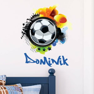 Nástenná samolepka s menom Ambiance Football Graffitti Ambiance