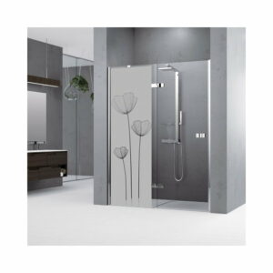 Samolepka na dvere do sprchy Ambiance Poppy Flowers Ambiance