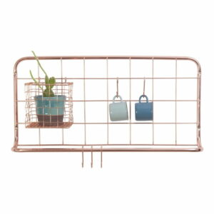 Nástenný organizér z kovu v medenej farbe PT LIVING Open Grid PT LIVING