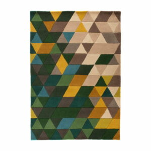 Vlnený koberec Flair Rugs Illusion Prism Green Triangles