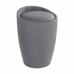 Sivý kôš na bielizeň a taburetka v jednom Wenko Linen Look