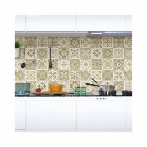 Sada 60 nástenných samolepiek Ambiance Wall Decal Cement Tiles Fortunato