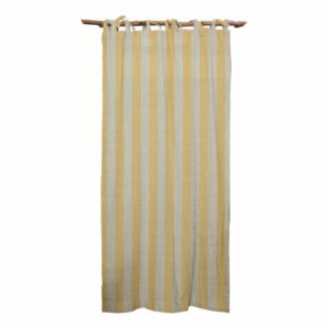 Žltý záves Linen Couture Cuture Cortina Hogar Yellow Stripes Linen Couture