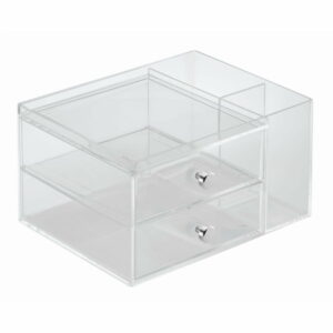 Transparentný organizér s 2 zásuvkami InterDesign