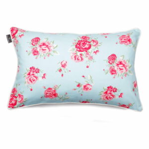 Mentolovomodrá obliečka na vankúš WeLoveBeds Roses