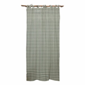Zelený záves Linen Couture Cuture Cortina Hogar Green Vichy Linen Couture