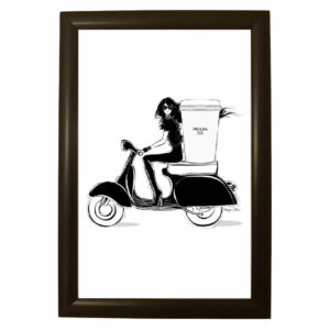 Plagát v čiernom ráme Piacenza Art Prada Motor
