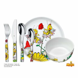 6-dielny detský jedálenský set WMF Cromargan® Včielka Maja WMF