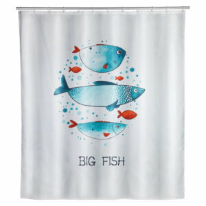 Prateľný sprchový záves Wenko Big Fish
