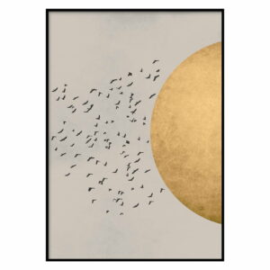 Nástenný plagát v ráme BIRDS/SILHOUTTE
