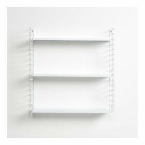 3-poschodový regál s bielymi policami Metaltex Libro