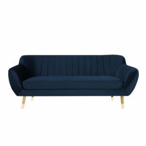 Tmavomodrá dvojmiestna pohovka Mazzini Sofas Benito Mazzini Sofas
