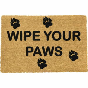Rohožka z prírodného kokosového vlákna Artsy Doormats Wipe Your Paws
