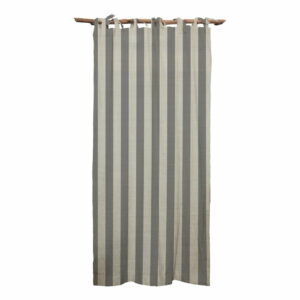 Sivý záves Linen Couture Cuture Cortina Hogar Grey Stripes Linen Couture