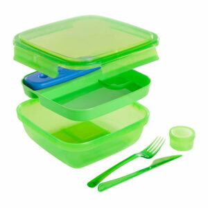 Zelený obedový box s príborom a chladičom Snips Lunch