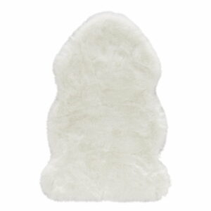 Biely koberec z umelej kože Mint Rugs