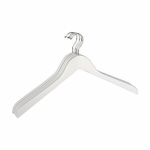 Sada 4 bielych drevených vešiakov na oblečenie Wenko Hanger Blanca Wenko