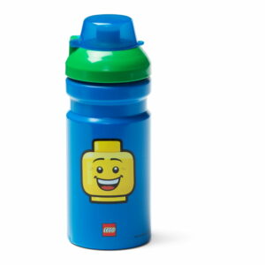 Modrá fľaša na vodu so zeleným vekom LEGO® Iconic