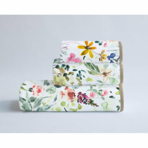 Sada 3 uterákov z bavlny a mikrovlákna Surdic Calm Flowers Surdic