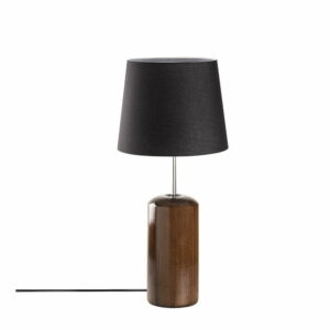 Čierna drevená stolová lampa Opviq lights Harula Opviq lights