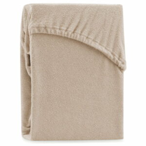 Tmavobéžové elastické plachty na dvojlôžko AmeliaHome Ruby Dark Beige