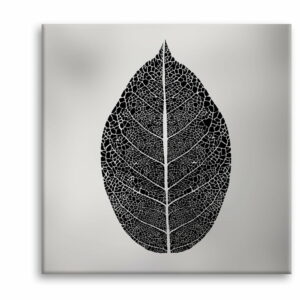 Obraz Styler Canvas Silver Uno Black Leaf