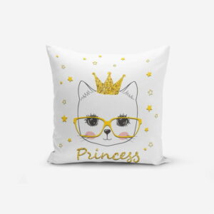 Obliečka na vankúš s prímesou bavlny Minimalist Cushion Covers Princess Cat Modern