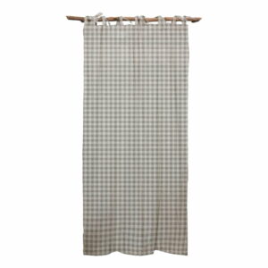 Sivý záves Linen Couture Cuture Cortina Hogar Grey Vichy Linen Couture