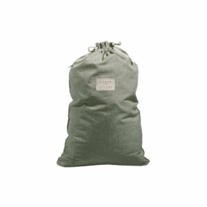 Látkový vak na bielizeň s prímesou ľanu Linen Couture Bag Green Moss