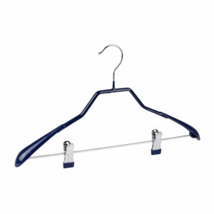 Modrý protišmykový vešiak na oblečenie s klipsami Wenko Hanger Shape Wenko