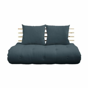 Rozkladacia pohovka s modrým poťahom Karup Design Shin Sano Natural/Petrol Blue Karup Design