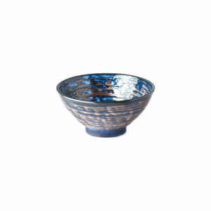 Modrá keramická miska Mij Copper Swirl