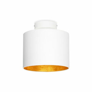 Biele stropné svietidlo s detailom v zlatej farbe Sotto Luce MIKA Elementary XS CP Sotto Luce