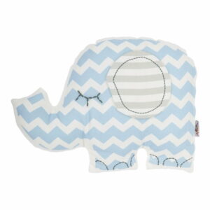 Modrý detský vankúšik s prímesou bavlny Apolena Pillow Toy Elephant