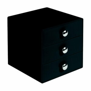 Čierny organizér s 3 zásuvkami InterDesign Drawer iDesign