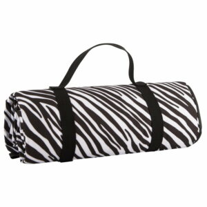 Čierno-biela pikniková deka Navigate Zebra Stripes